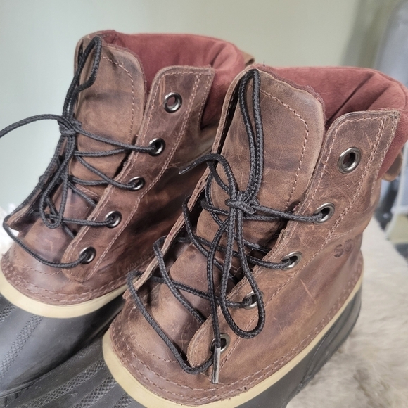 Sorel Mens NM1704-259 Cheyanne Duck Leather Rubber Boots Size 11 Mens main image 4